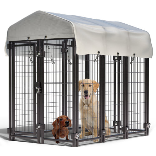 Homy Grigio Heavy Duty Large Outdoor Dog Pen Playpen Yard Pet Kennel